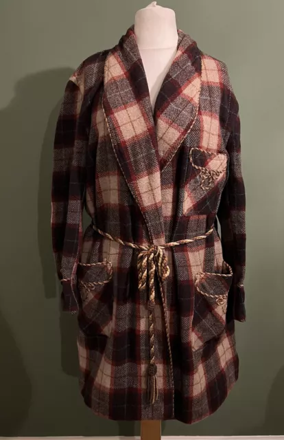 Abito vintage Society Wear in lana abito CWS a quadri anni '40 taglia S/M