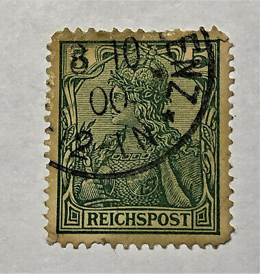 Timbre allemand deutsches Reich rare 1900, 5, vert