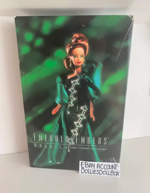 1996 Barbie Emerald Embers The Jewel Essence Collection Doll Bob Mackie