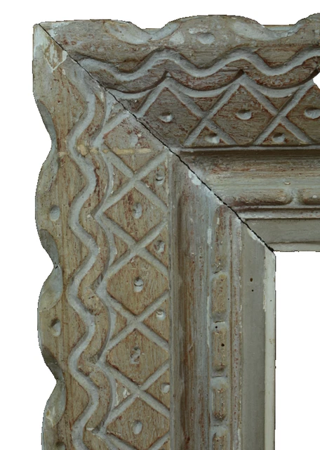 Cadre de sculpture large rainure argent plein air fait main sur mesure