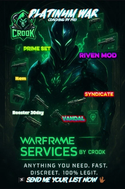 WARFRAME EACH PRIME Sets R10 Mods Arcanes R5 Fast Delivery