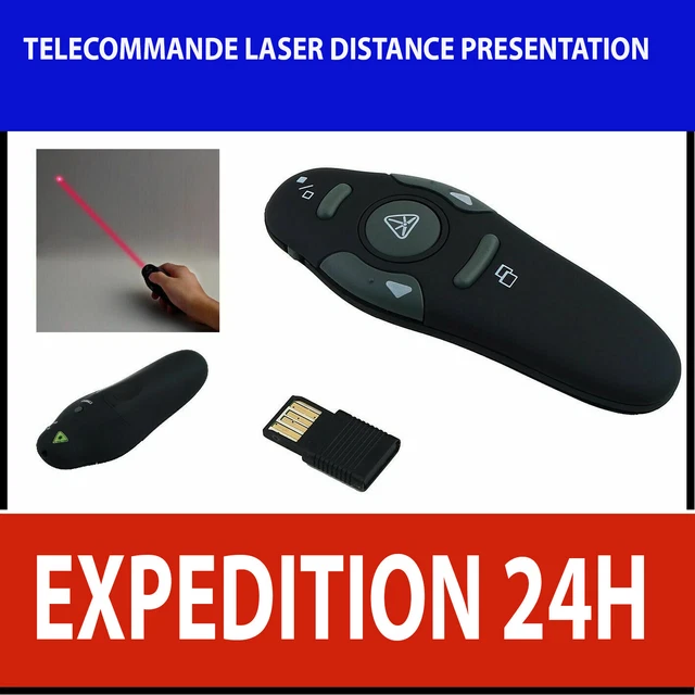 Télécoande PowerPoint Laser Diaporaa - August LP205 Pointeur Rouge Télécoande PowerPoint Laser Diaporaa - August LP205 Pointeur Rouge