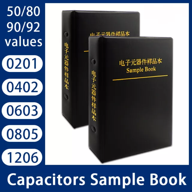 Capacitors Kit SMD Sample Book 0201 0402 0603 0805 1206 SMT Chip Assortment Pack