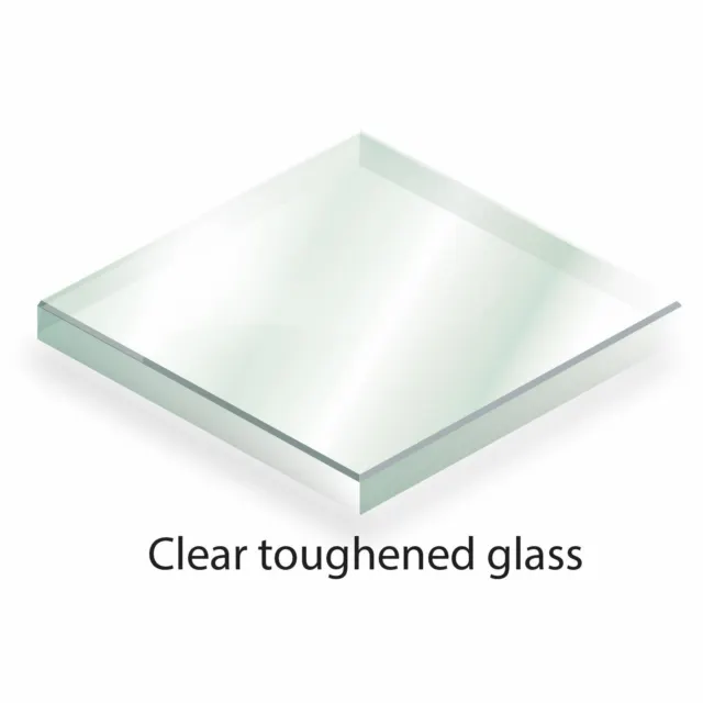 Bespoke Toughened Glass - Cut to Size - 6mm Clear Glass, Safe Cut, Unpolished