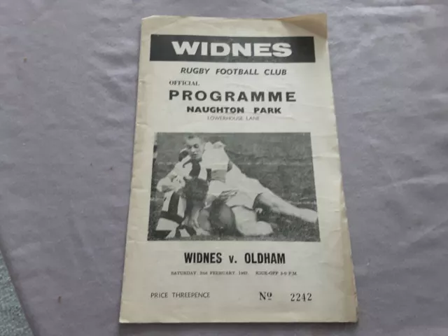 Widnes v Oldham 1963 (Wid-24)