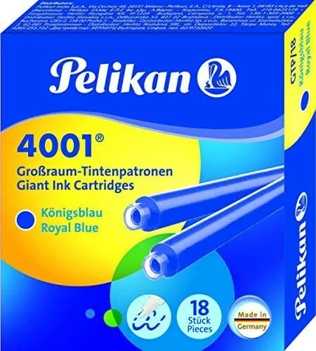 Pelikan Großraum Tintenpatronen 4001 GTP18 königsblau Füllerpatronen Tinte