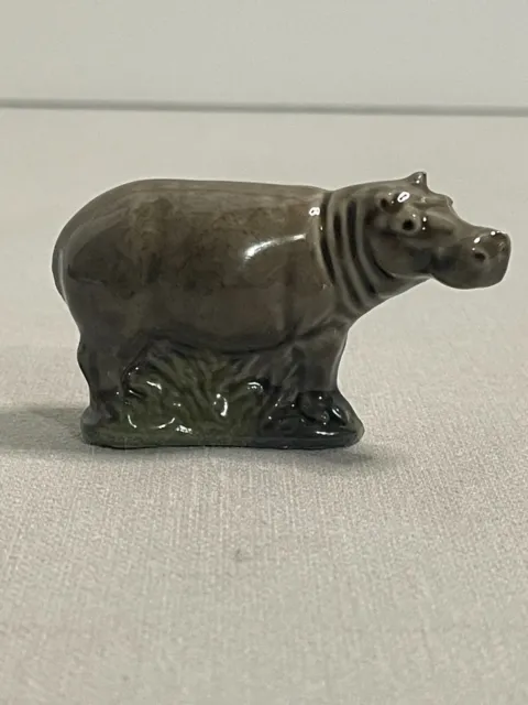 Wade Whimsies Hippopotamus Animal Figurine England Number 2 Grey