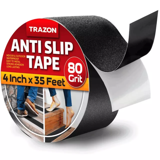 Grip Tape Anti Slip Tape for Stairs Outdoor Indoor Waterproof 4 Inch x 35 Ft