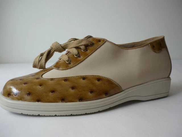Hassia Femmes Chaussures Basses 4 (36 2/3) Cuir à Lacets Pour Dépôts Braun Neuf