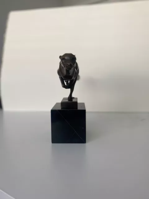 Bronze Sculpture - Leopard Panther Cougar Lion - Lost-Wax Figure Art Deco 2