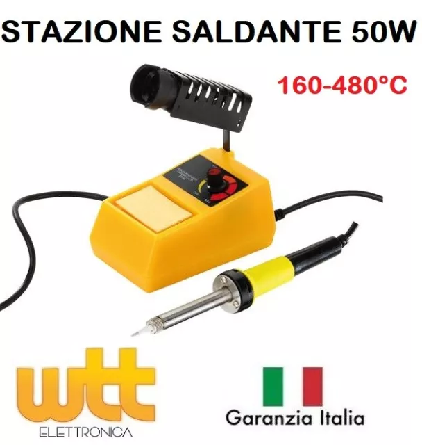 Stazione Saldante 50W Con Controllo Regolazione Temperatura 160°C-480°C