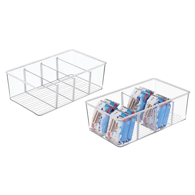 STORAGE BIN BOX with Dividers for Kitchen, Fridge/Freezer Organization  $40.13 - PicClick AU