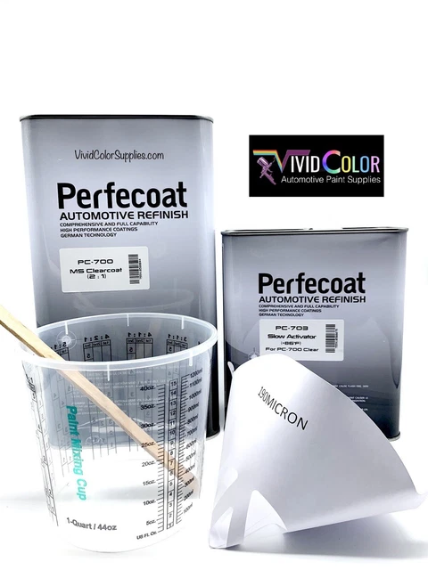 Automotive Clear Coat Kit 2K Medium Solid Perfecoat 700 2:1 Slow Activator