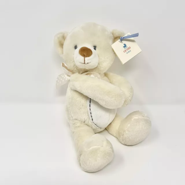 NWT Plush Gund Baby Ivory Neutral Bear Welcome Little One Honeypot 0310275