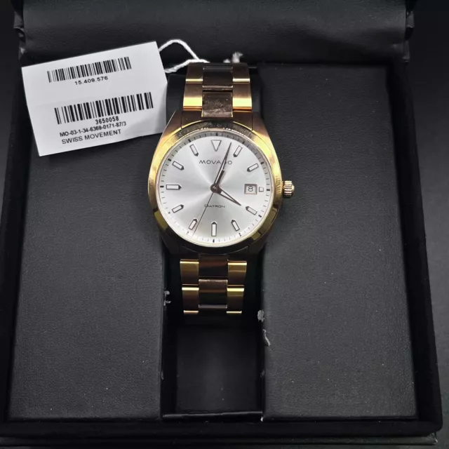 Movado Datron Heritage 3650058 Women's Stainless Steel Rose Gold Plated Watch