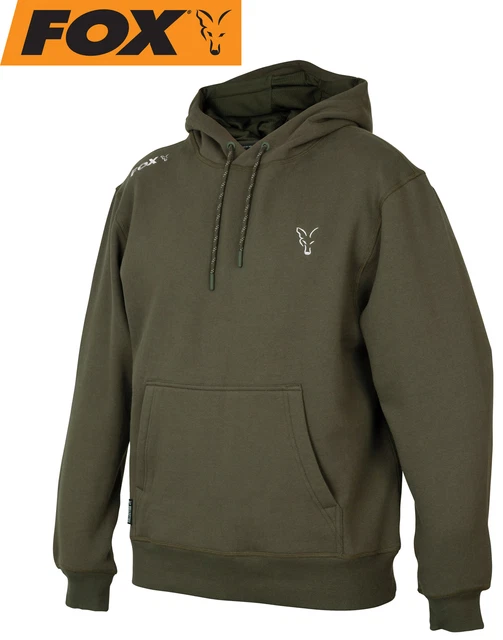Fox Collection Green Silver Hoody - Angelpullover, Angelbekleidung, Kleidung