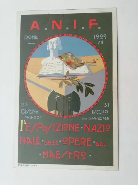 Cartolina Pubblicitaria Esposizione nazionale opere del Maestro ANIF