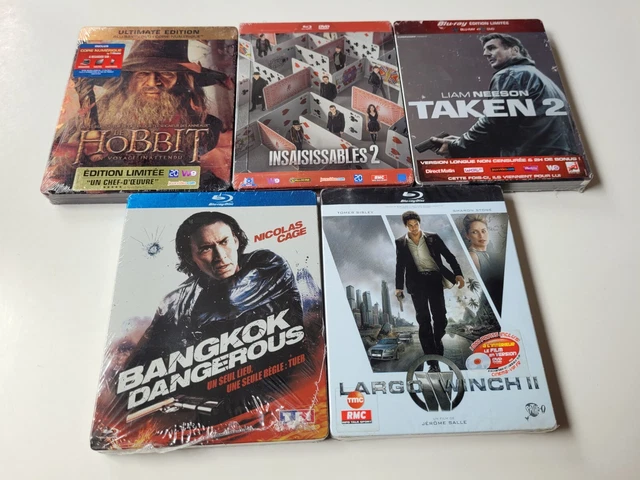 Lot de 5 Blu Ray Steelbook Hobbit Largo Winch Bangkok Dangerous ...VF Neuf