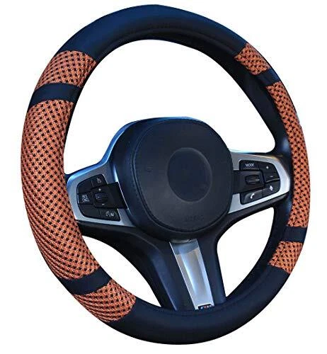BuilLLin Steering Wheel Cover Microfiber Leather Viscose Breathable Anti-Slip...