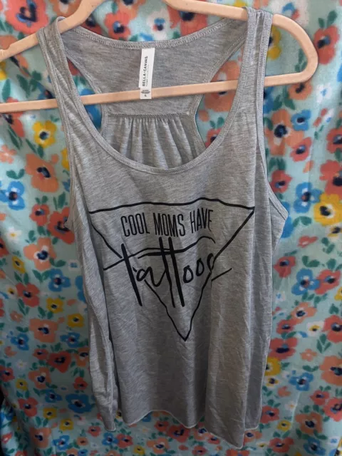 Womens Tank Top Grey XL Extra Large Bella + Canvas Flowy Collection CMHT