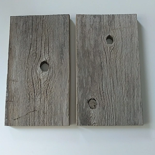 12" Reclaimed Old Fence Wood Planks Crafts Distressed Set Of 2 Boards 2