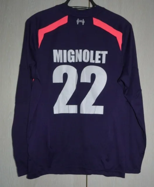 Liverpool England 2013/2014 Goalkeeper Football Shirt Jersey #22 Mignolet S 2