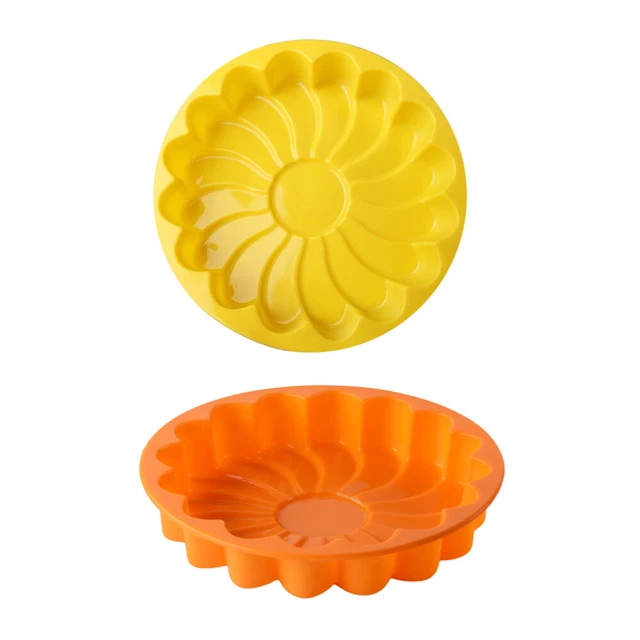 2 piezas sartén de silicona para pasteles herramientas de cocina redondas utensilios para hornear quiche brioche