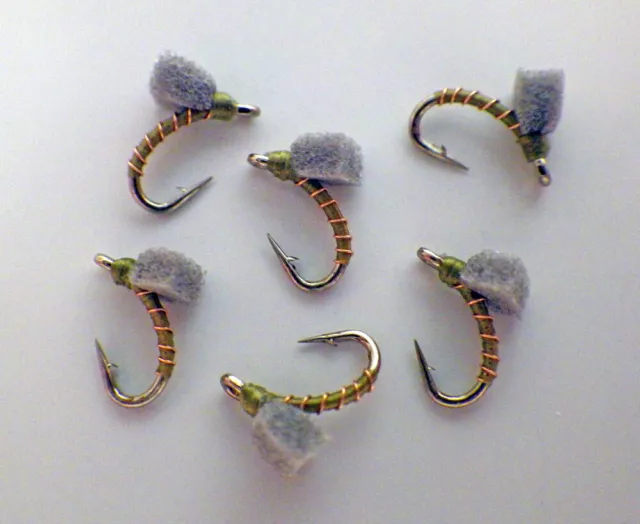 THUNDER DUN BLUE Wing Olive Nymph Emerger Fly Fishing Flies Trout Flies ...