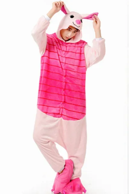Unisex Adult PigletThe Pooh Flannel Onesie11 Cosplay Costume Kigurumi Pajamas SP