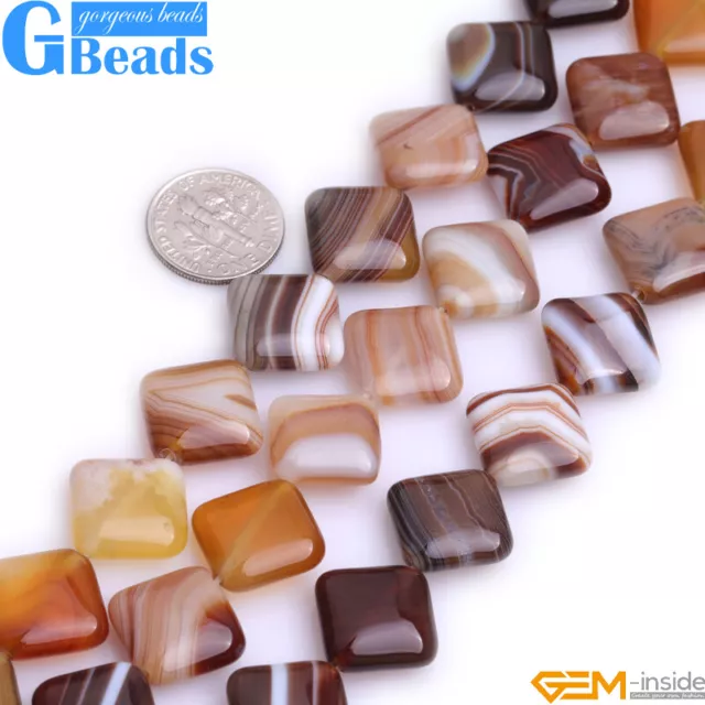 Botswana Stripe Agate Beads Natural Gemstone Loose Beads Jewelry Making 15"