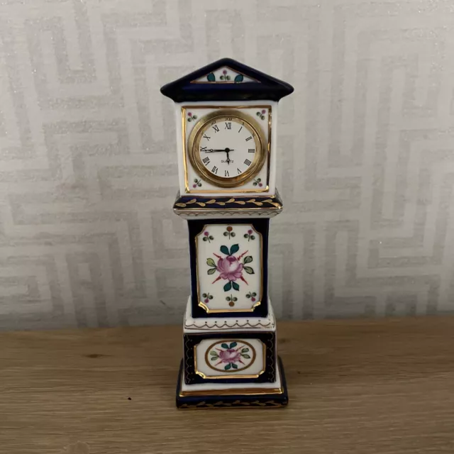 vintage miniature grandfather clock