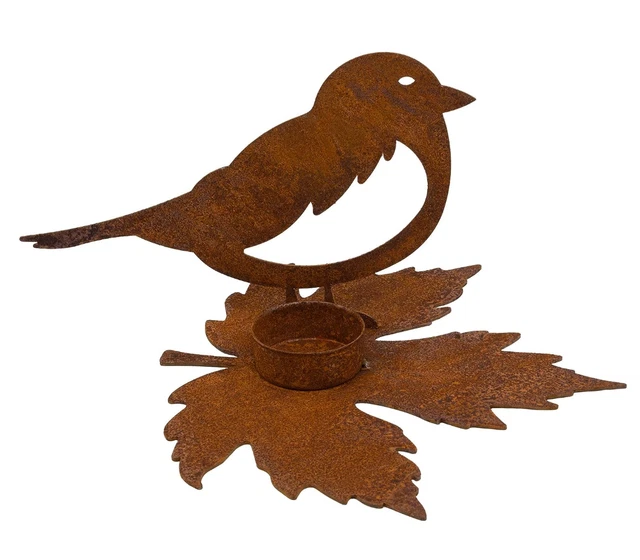 Wanddekoration Vögel & Baum Aus Metall – Rustikale Garten-Deko, 40x24 Cm, Für Innen & Außen