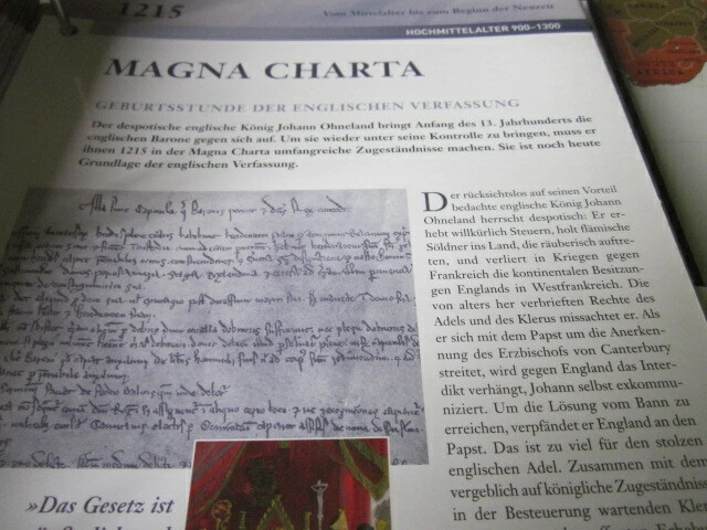 GESCHICHTE EUROPAS HOCHMITTELALTER Die Magna Charta England 1215 EUR 3