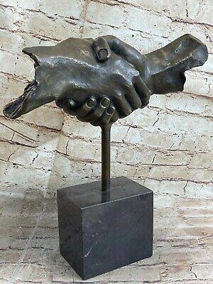 Modern Art Bronze Figure "Friendship" Homage to Salvador Dali sign Sculpture Art