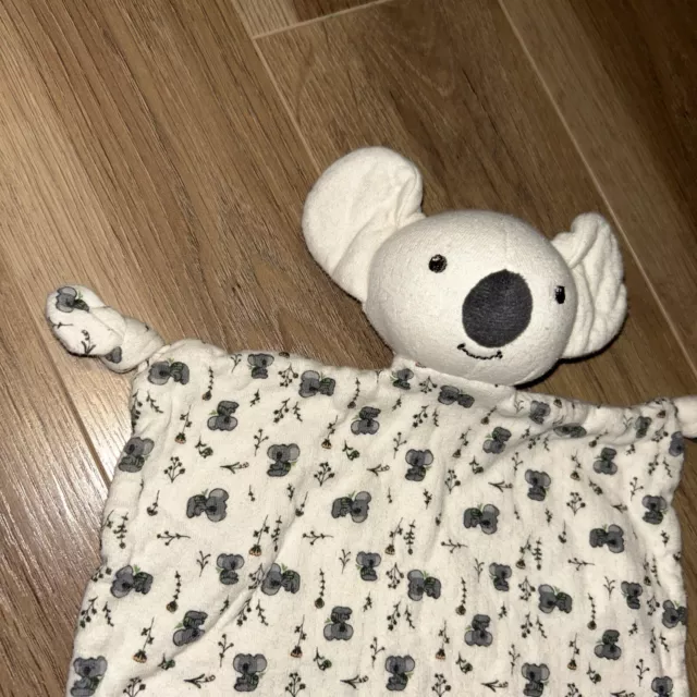 Doudou Plat Koala Lange Écru Gris Beige Dreambee Neuf 2