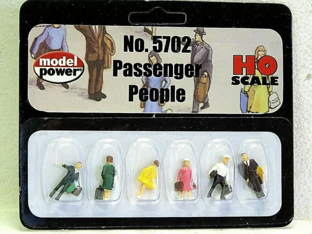 MODEL POWER 5702 HO Scale PASSENGER PEOPLE 6pcs Painted New