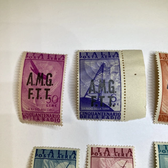 1947 Italy Stamps C-7 - 12 mint never hinged AMGFTT precancel some cond issues 2