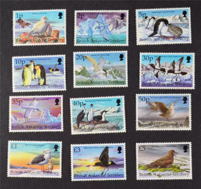 British Antarctic Territories Stamps 1998 Set 12 Birds  U/M  (B28)