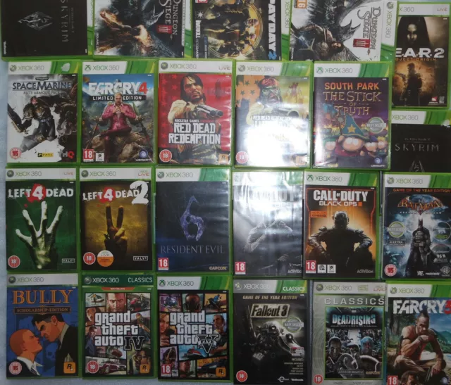 Xbox 360 Game for Teenagers & Adults Games Buy One Or Bundle Up PAL UK