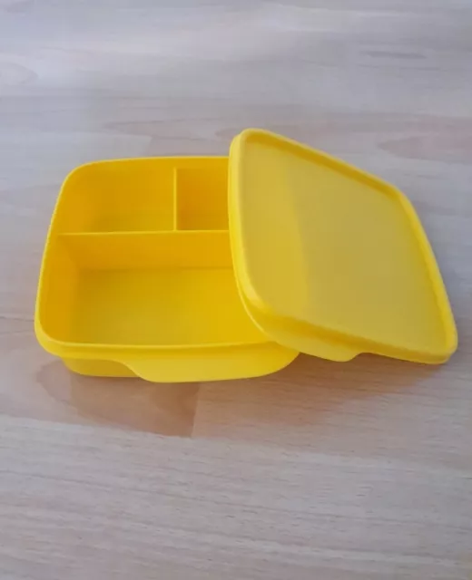 Tupperware Eco Lunch Box Brotzeitbox  Pausen Duo / Trennfach gelb NEU !!!!!!!!