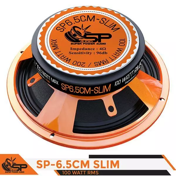 SPAUDIO SP-6.5CM Paar Mid Woofer/Midrange Slim 200 Watt Max 4Ohm 96db Spl