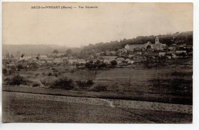 ARCIS LE PONSART - Marne - CPA 51 - vue generale