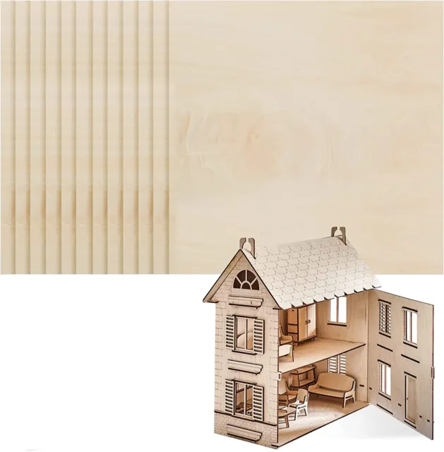 ARTOVE 12 Pack Basswood Sheets 1/16 12 x 12in - 1.5mm Unfinished Wood for Crafts