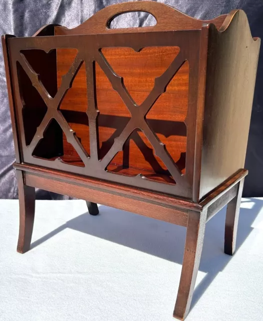 Circa 1930's Ferguson Bros Hoboken NJ Wood Magazine Rack - Art Deco Style