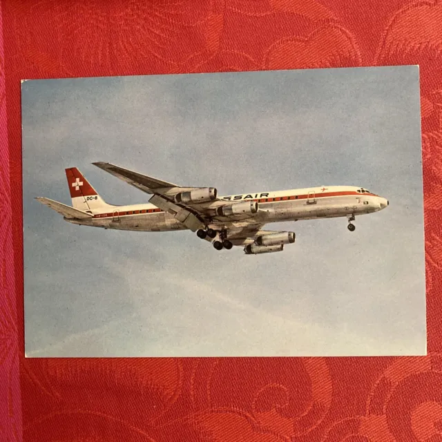 Carte Postale années 80 -  DC8 Swissair