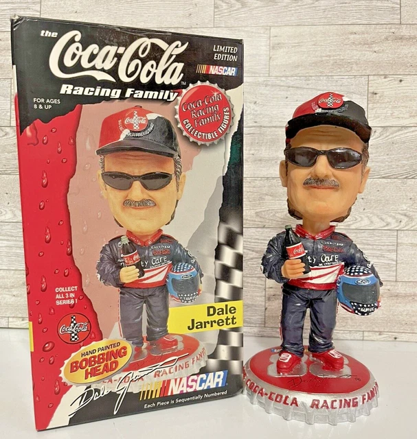 Dale Jarrett Limited Edition Coca Cola Racing Family Bobble Head W/Box Large 9.5