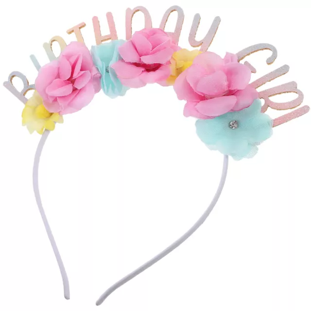 Girls Flower Headband Birthday Tiara Party Headpiece Crown