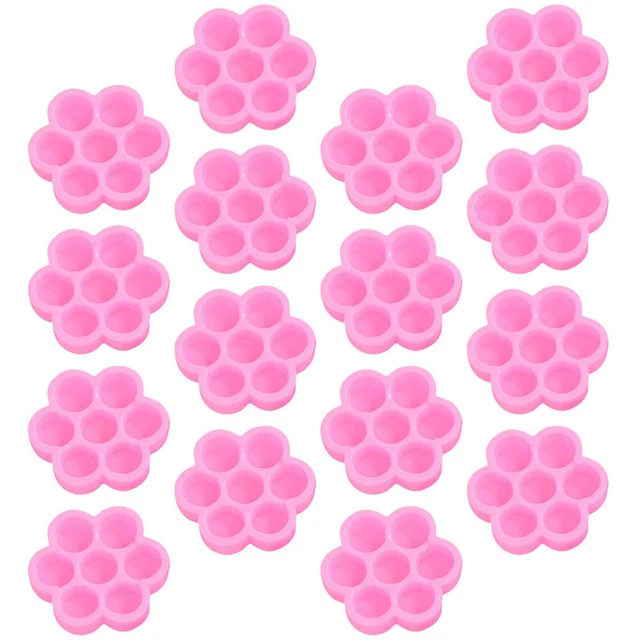 Taza de pegamento para flores contenedores de plástico tazas de pegamento para pestañas extensión pegamento rosa Pp