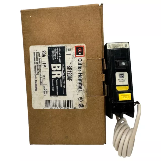 Br120Af Cutler Hammer 1 Pole 20 Amp 120V Circuit Breaker