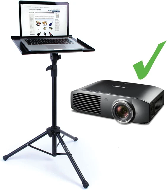 Projector & Laptop Floor Stand: Portable Lectern/Table, Adjustable to 1.15M Tall